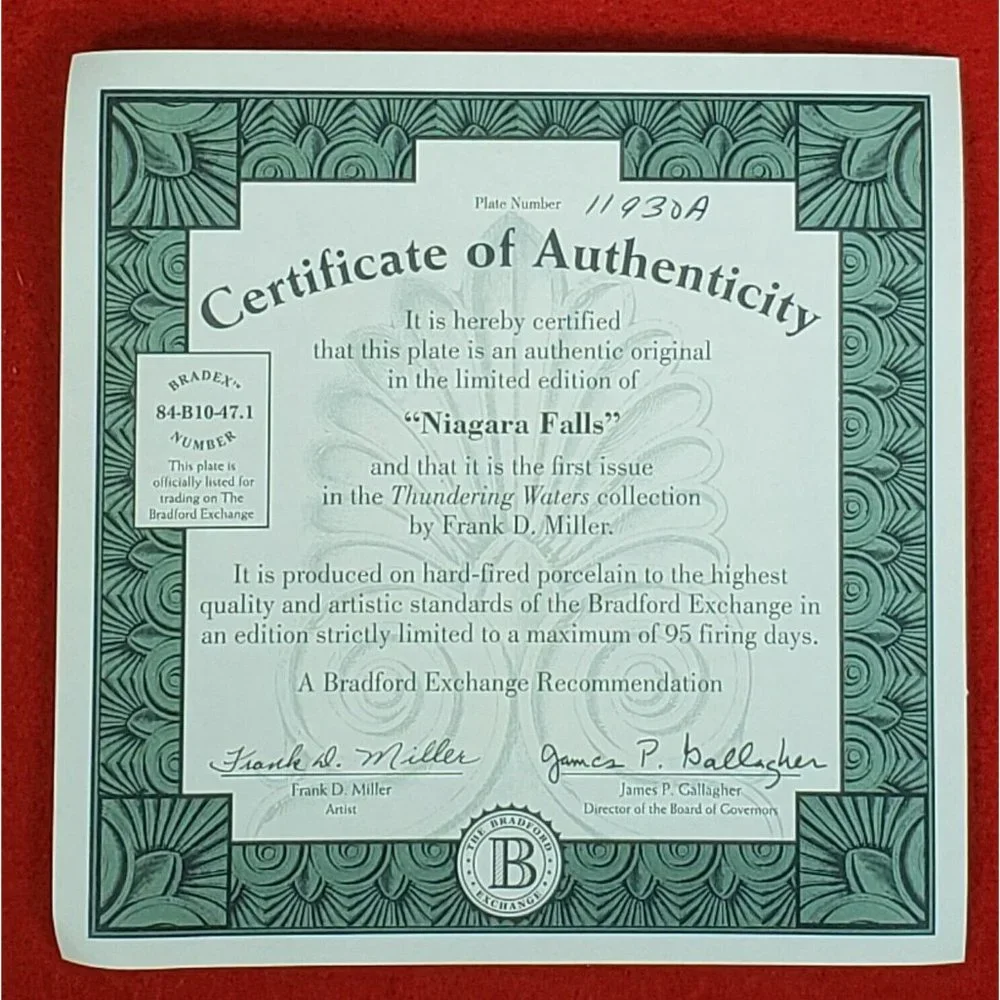 Thundering Waters Collectors Plate 